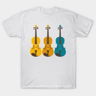 A Serenade of Strings in Teal and Gold T-Shirt